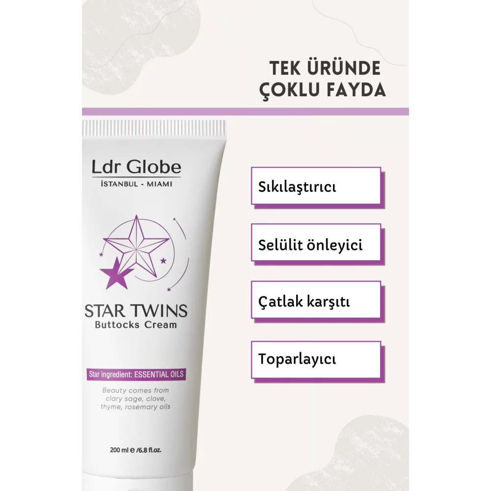 Kalça Kremi 200ml - Sıkılaştırıcı Çatlak Önleyici Selülit Giderici