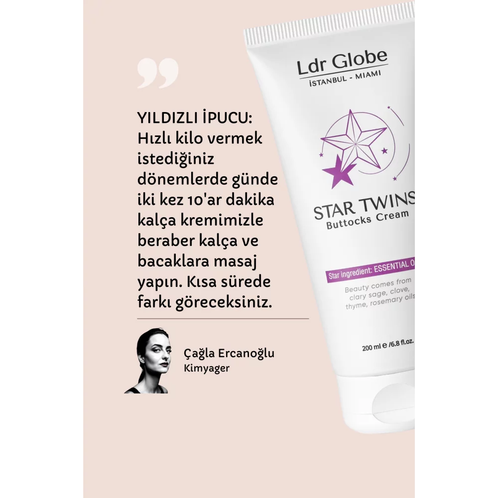 Kalça Kremi 200ml - Sıkılaştırıcı Çatlak Önleyici Selülit Giderici