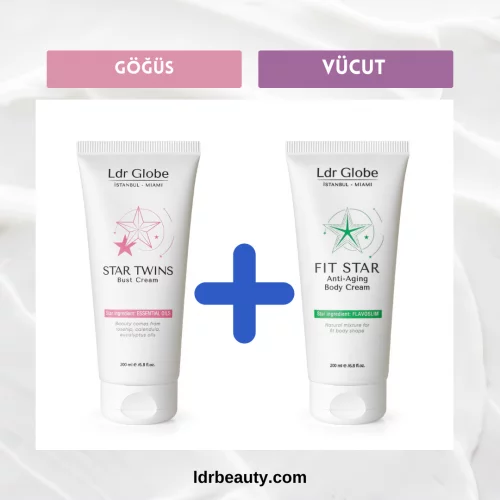 2li Set - Göğüs Kremi + Vücut Sıkılaştırıcı - Sıkılaştırıcı Göğüs Kremi & Sıkılaştırıcı İnceltici Çatlak Giderici Vücut Kremi 