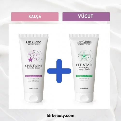 2li Set - Kalça Kremi + Vücut Kremi - Çatlak Önleyici Selülit Giderici kalça kremi & Sıkılaştırıcı İnceltici
